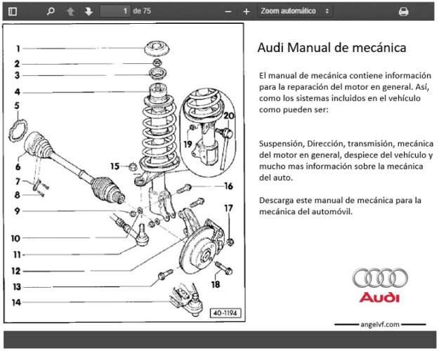 Manual de mecánica automotriz Audi 80 1992
