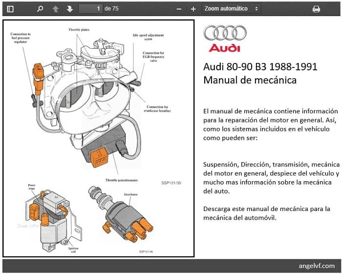 Manual de mecánnica Audi 80-90 B3 1988-1991